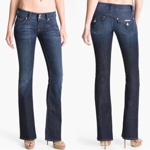 Hudson Women's Bootcut Blue Jeans Low Rise Stretch Dark Wash Wp170dha
